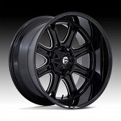 Fuel Darkstar FC853BE Gloss Black Milled Custom Truck Wheels